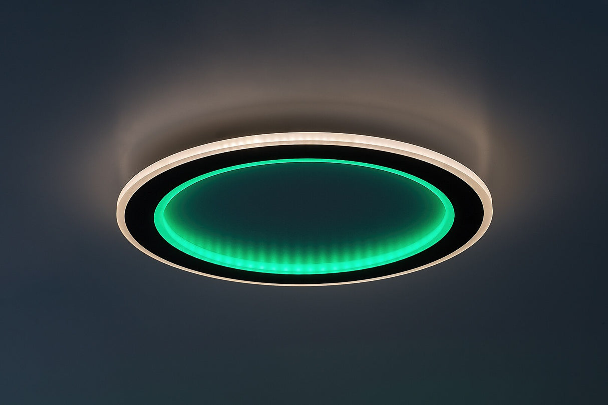 Plafoniera LED Golwen, negru, 22W, 1550lm, 3000-6500K, IP20, Rabalux, 71406