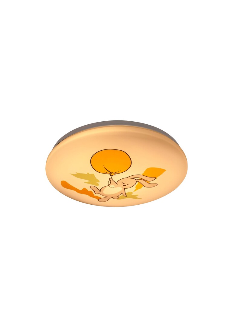 Plafoniera pentru copii Hopply, alb, LED 24W, 1440lm, 3000K, D.37.5cm, IP20, Rabalux, 71409