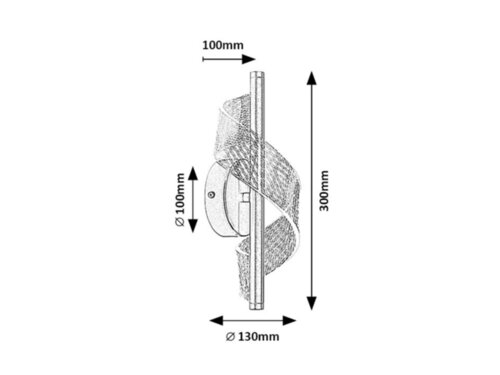 Aplica LED Zofrael, auriu mat, 6W, 550lm, 3000K, H.30cm, IP20, Rabalux, 71415