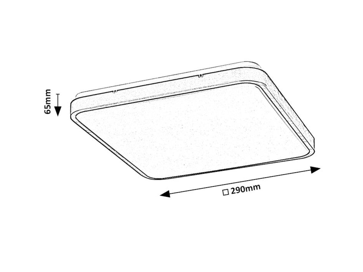 Plafoniera LED Alenzo, alb, 24W, 1600 lm, 3000K, 4000K, 6000K, D.29cm, IP44, Rabalux 71422