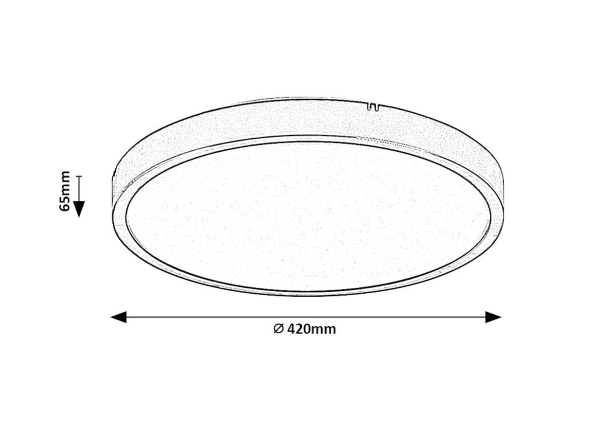Plafoniera LED Alenzo, alb, 36W, 2450lm, 3000K, 4000K, 6000K, IP44, Rabalux, 71429