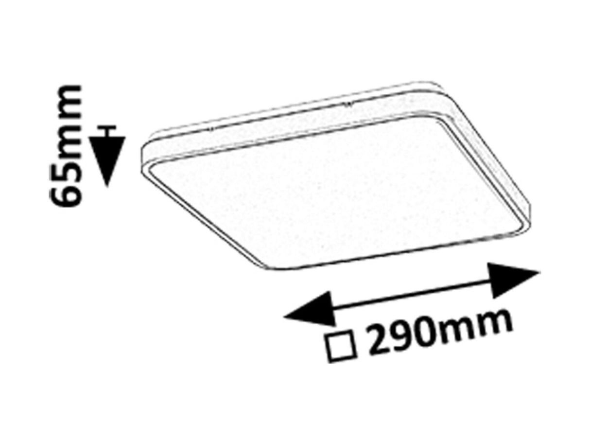 Plafoniera LED Alenzo, negru, 24W, 1450lm, 3000K, 4000K, 6000K, IP44, Rabalux, 71432