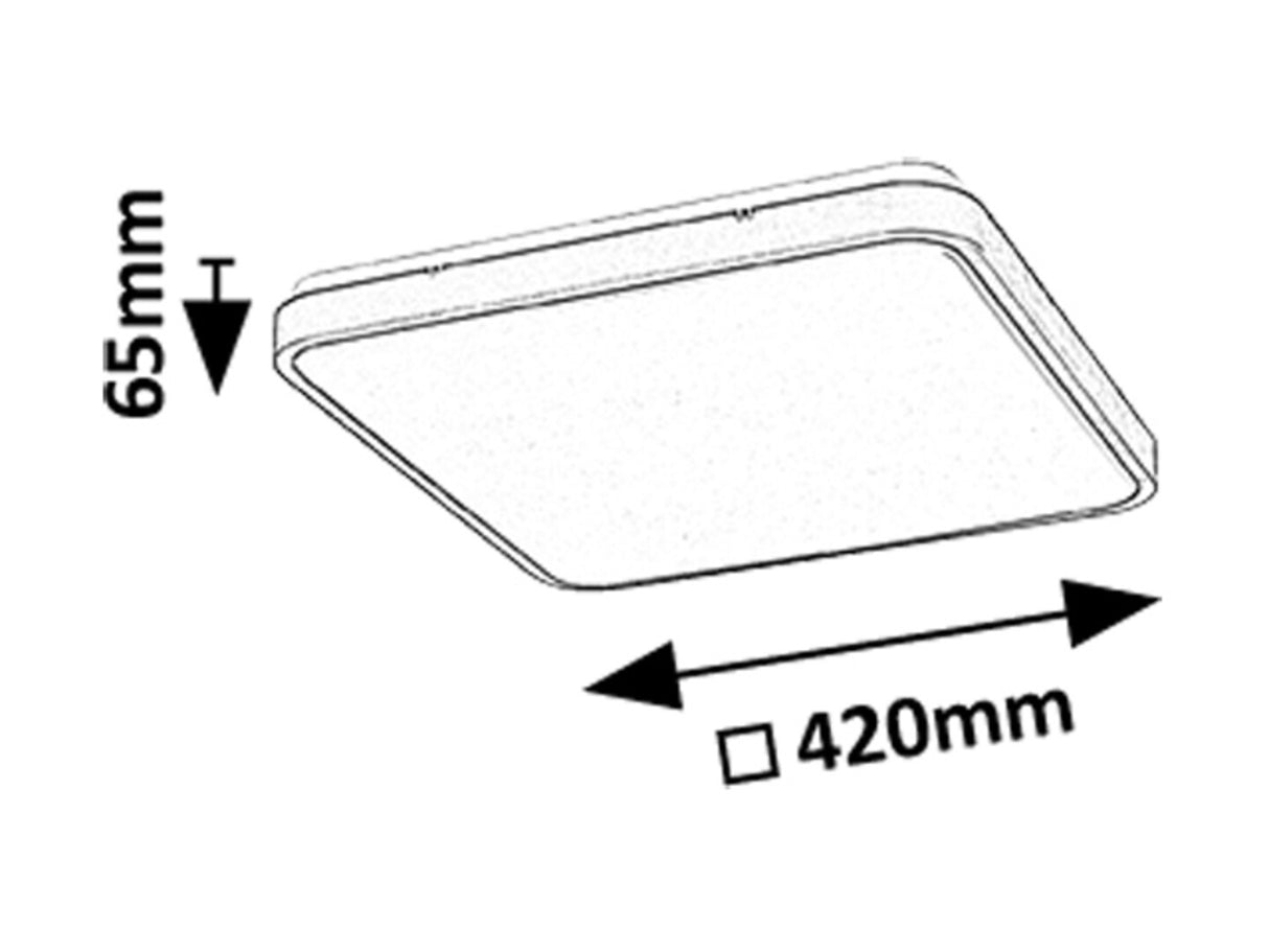 Plafoniera LED Alenzo, negru, 36W, 2270lm, 3000K, 4000K, 6000K, IP44, Rabalux, 71433