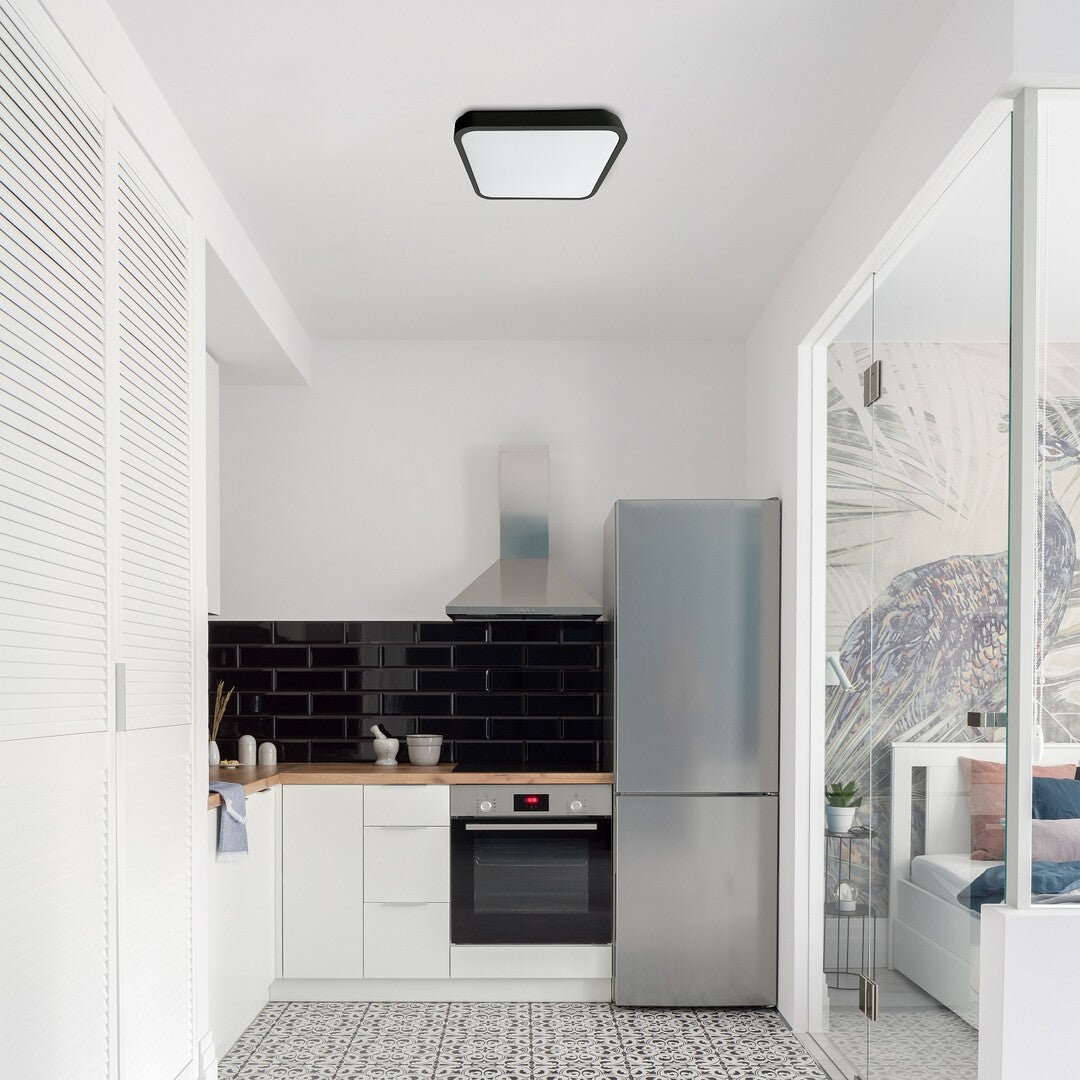 Plafoniera LED Alenzo, negru, 36W, 2270lm, 3000K, 4000K, 6000K, IP44, Rabalux, 71433