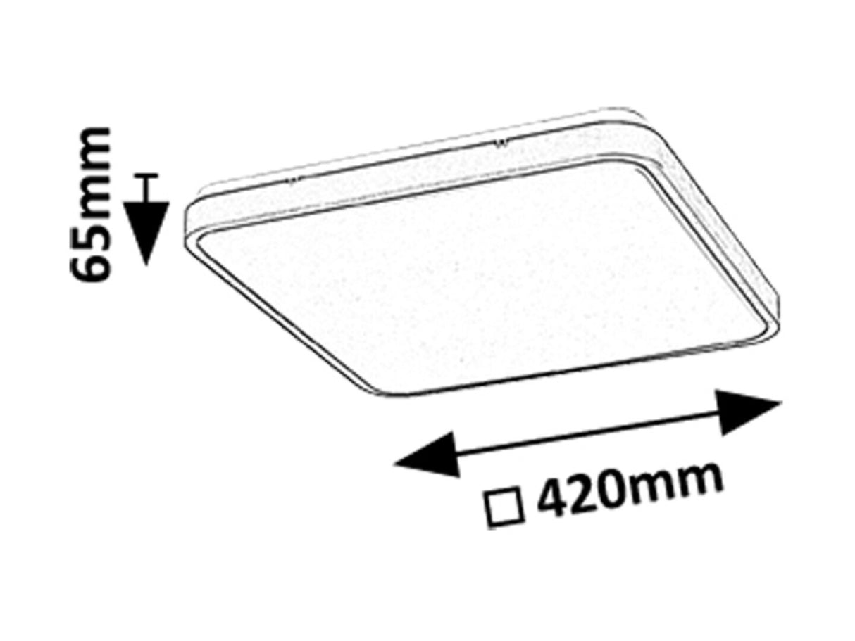 Plafoniera LED Alenzo, negru, 36W, 2300lm, 3000K-6000K, IP44, Rabalux, 71434