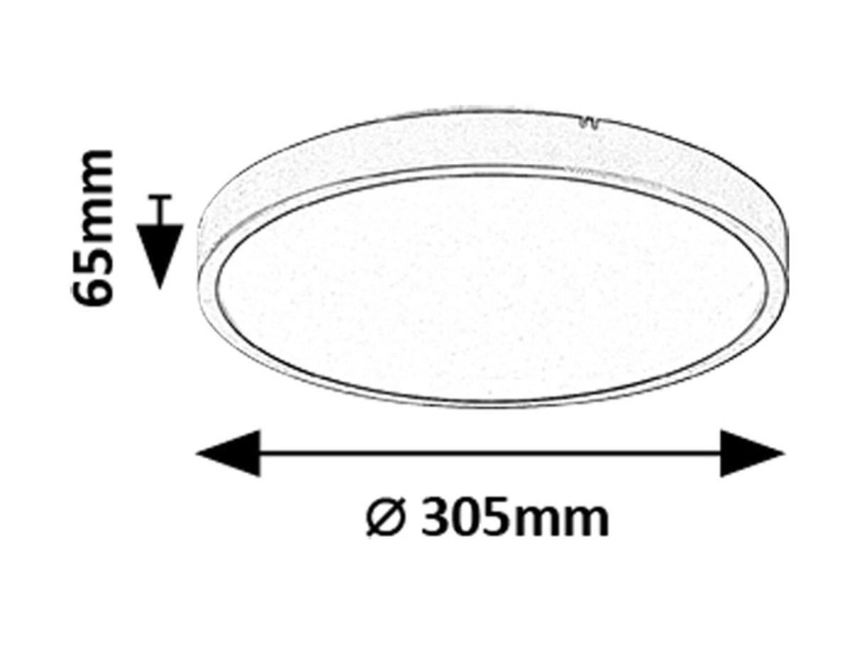 Plafoniera LED Alenzo, negru, 18W, 1200lm, 3000K, 4000K, 6000K, IP44, Rabalux, 71436