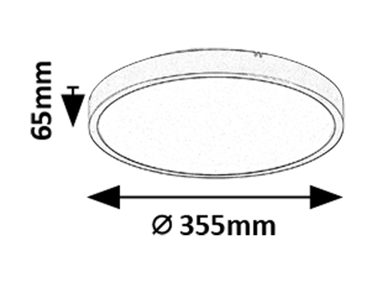Plafoniera LED Alenzo, negru, 24W, 1500lm, 3000K, 4000K, 6000K, IP44, Rabalux, 71437