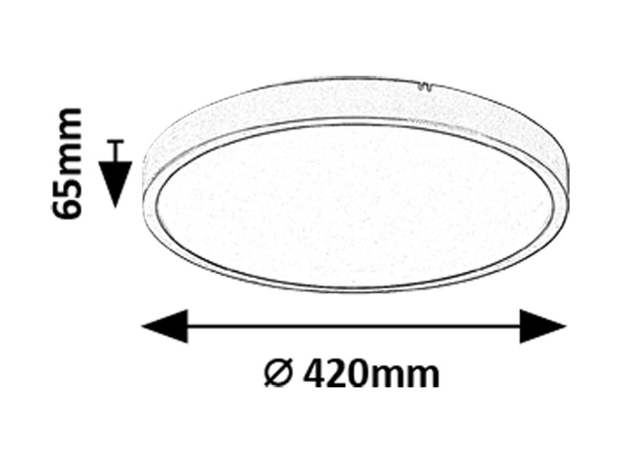Plafoniera LED Alenzo, negru, 36W, 2300lm, 3000K, 4000K, 6000K, IP44, Rabalux, 71439