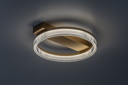 Plafoniera LED Rivona, auriu, 18W, 1400lm, 3000K-6500K, L.37cm, IP20, Rabalux, 71471