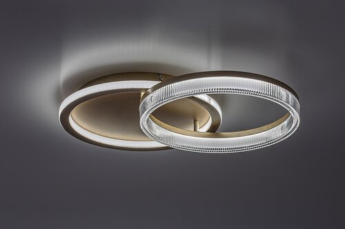 Plafoniera LED Rivona, auriu, 22W, 1500lm, 3000K-6500K, L.53cm, IP20, Rabalux, 71472
