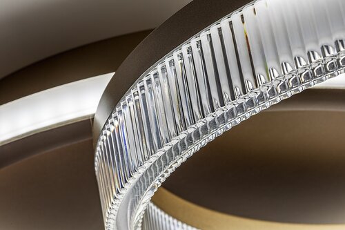 Plafoniera LED Rivona, auriu, 22W, 1500lm, 3000K-6500K, L.53cm, IP20, Rabalux, 71472