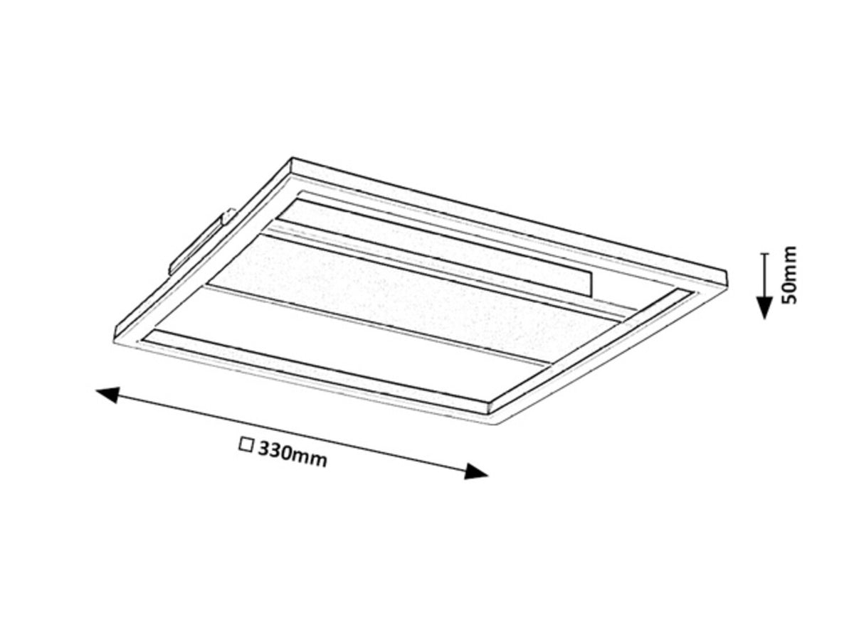 Plafoniera LED Glavian, gri-bej, 24W, 1600lm, 4000K, L.33cm, IP20, Rabalux, 71476