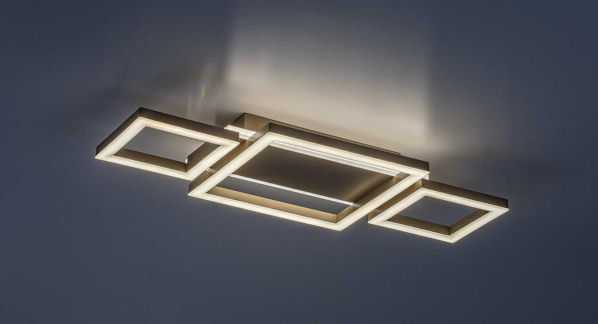 Plafoniera LED Glavian, gri-bej, 24W, 1800lm, 4000K, L.51cm, IP20, Rabalux, 71477