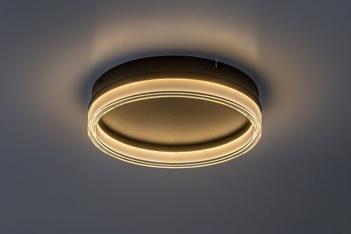 Plafoniera LED Seraphiel, negru, 18W, 1110lm, 3000K-6500K, D.33cm, IP20, Rabalux, 71478