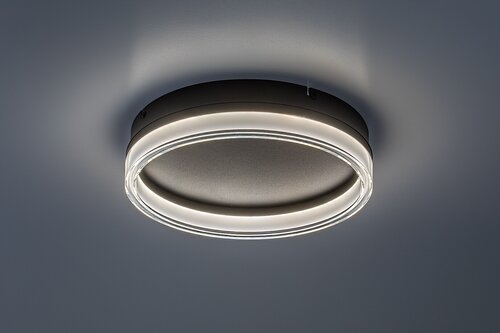 Plafoniera LED Seraphiel, negru, 18W, 1110lm, 3000K-6500K, D.33cm, IP20, Rabalux, 71478