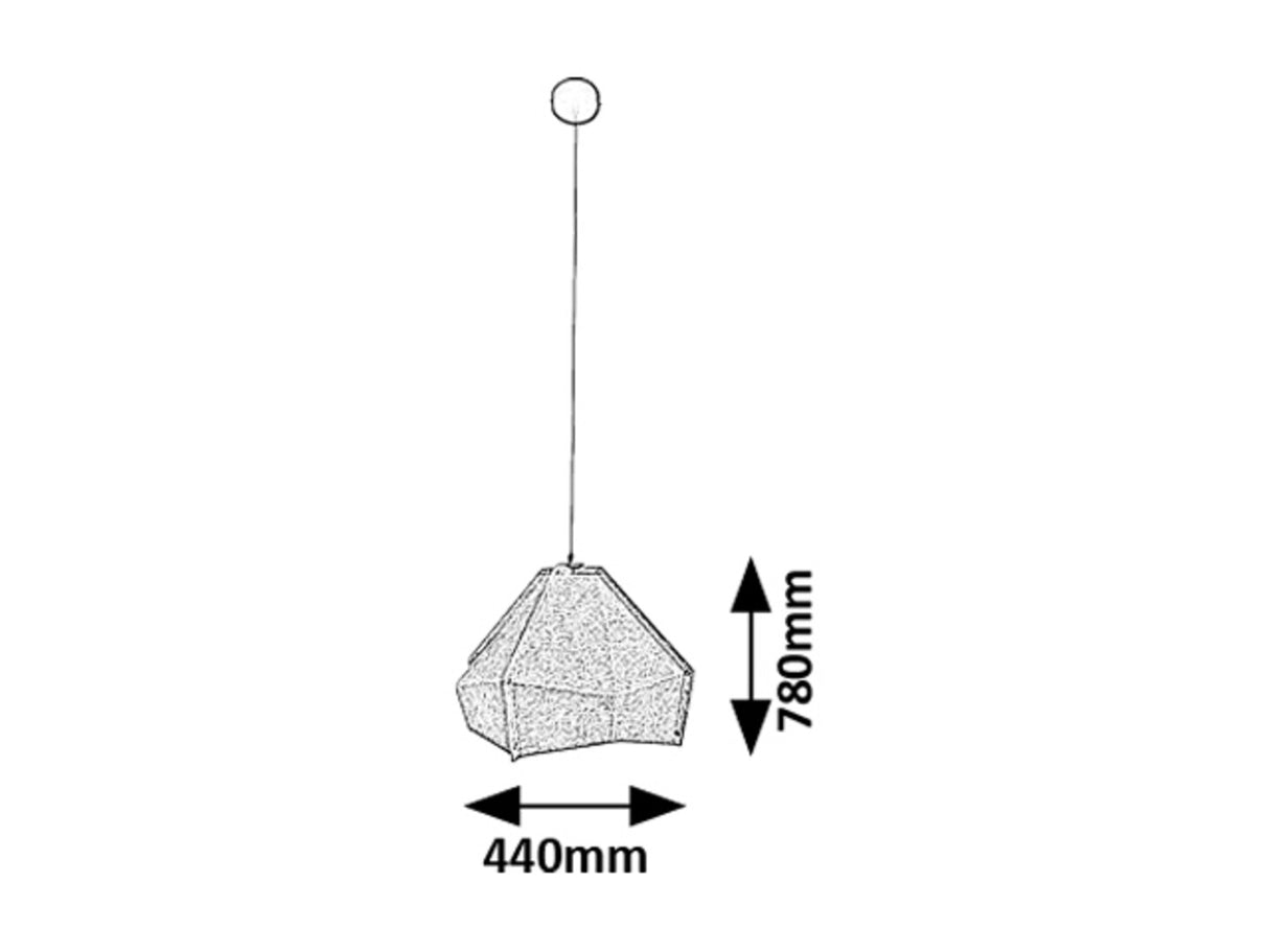 Lustra suspendata Lomiro, gri, 1xE27, IP20, Rabalux, 72000