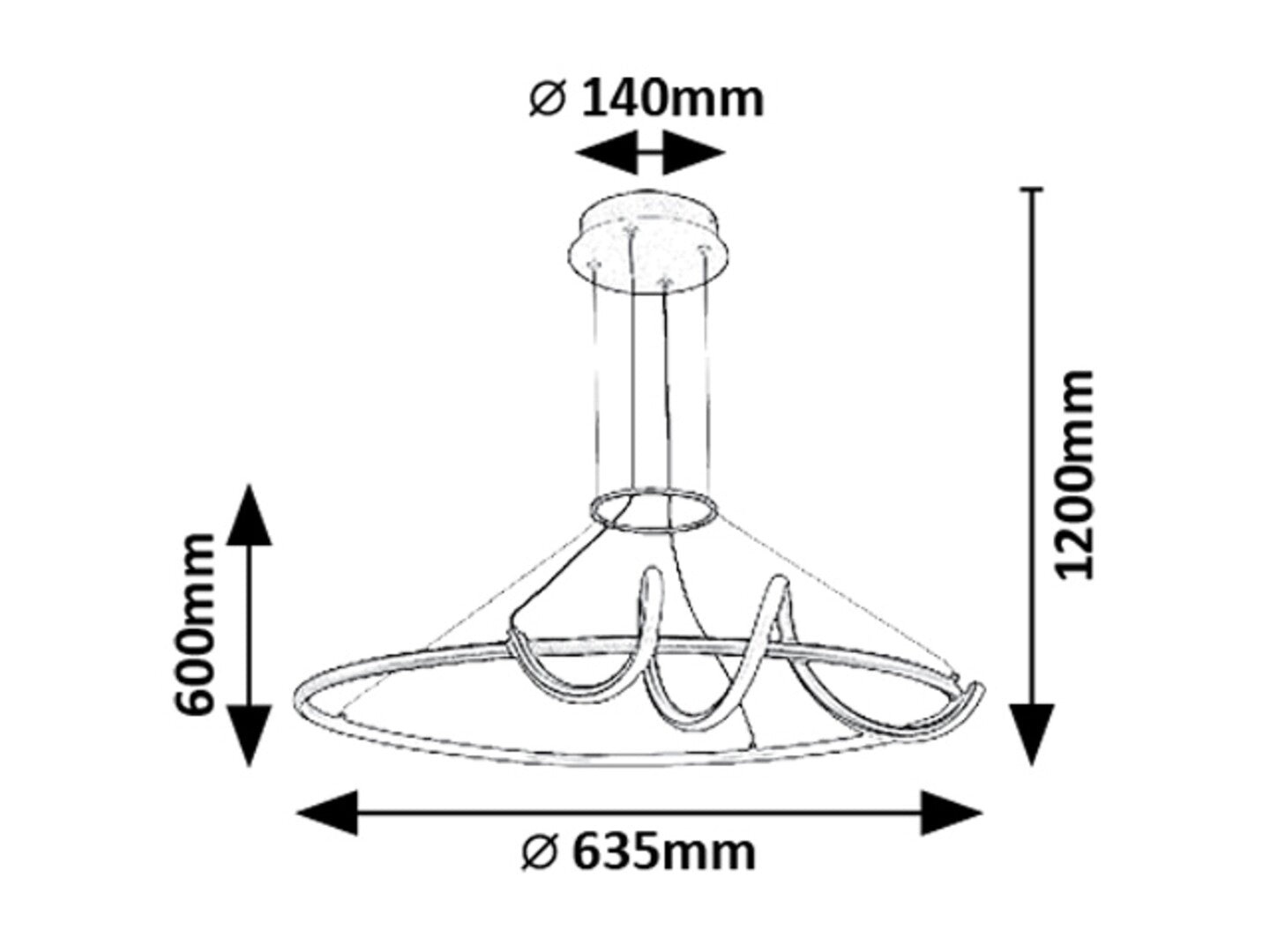 Lustra suspendata LED Menazi, negru, 46W, 4160lm, 3000-6500K, IP20, Rabalux, 72022