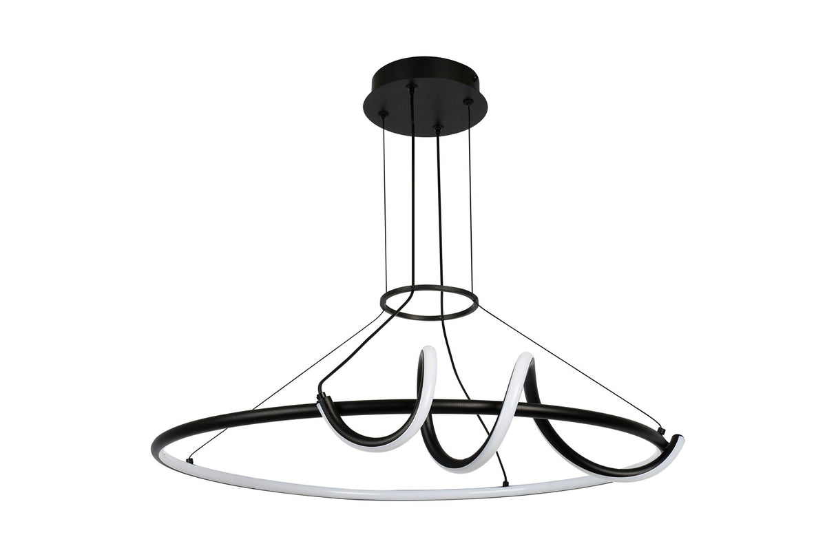 Lustra suspendata LED Menazi, negru, 46W, 4160lm, 3000-6500K, IP20, Rabalux, 72022