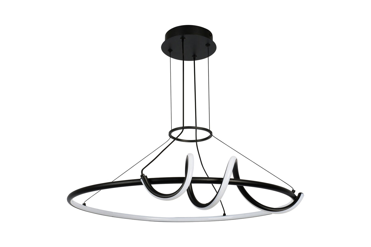 Lustra suspendata LED Menazi, negru, 46W, 4160lm, 3000-6500K, IP20, Rabalux, 72022