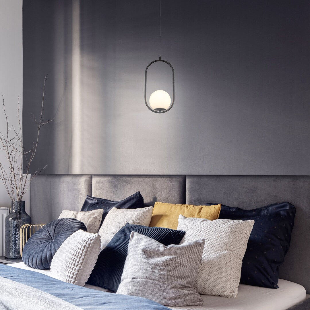 Lustra suspendata Ghita, negru, 1xE27, IP20, Rabalux, 72028