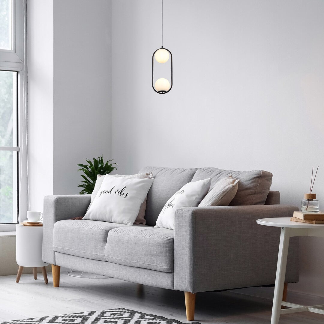 Lustra suspendata Ghita, negru, 2xE27, IP20, Rabalux, 72029