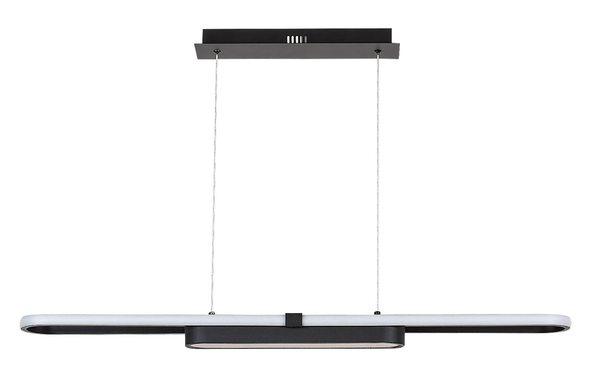 Lustra suspendata LED Contessa, negru, 48W, 2550lm, 4000K, L.100cm, IP20, Rabalux, 72030