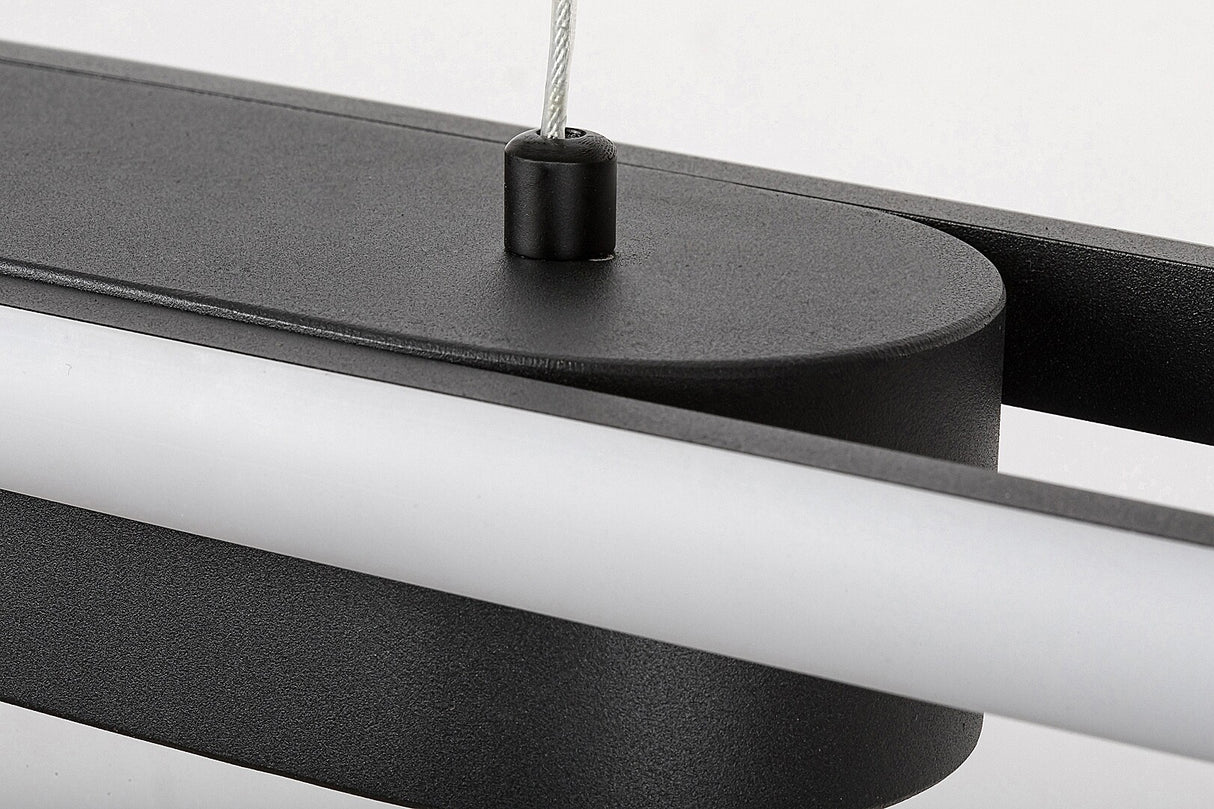 Lustra suspendata LED Contessa, negru, 48W, 2550lm, 4000K, L.100cm, IP20, Rabalux, 72030