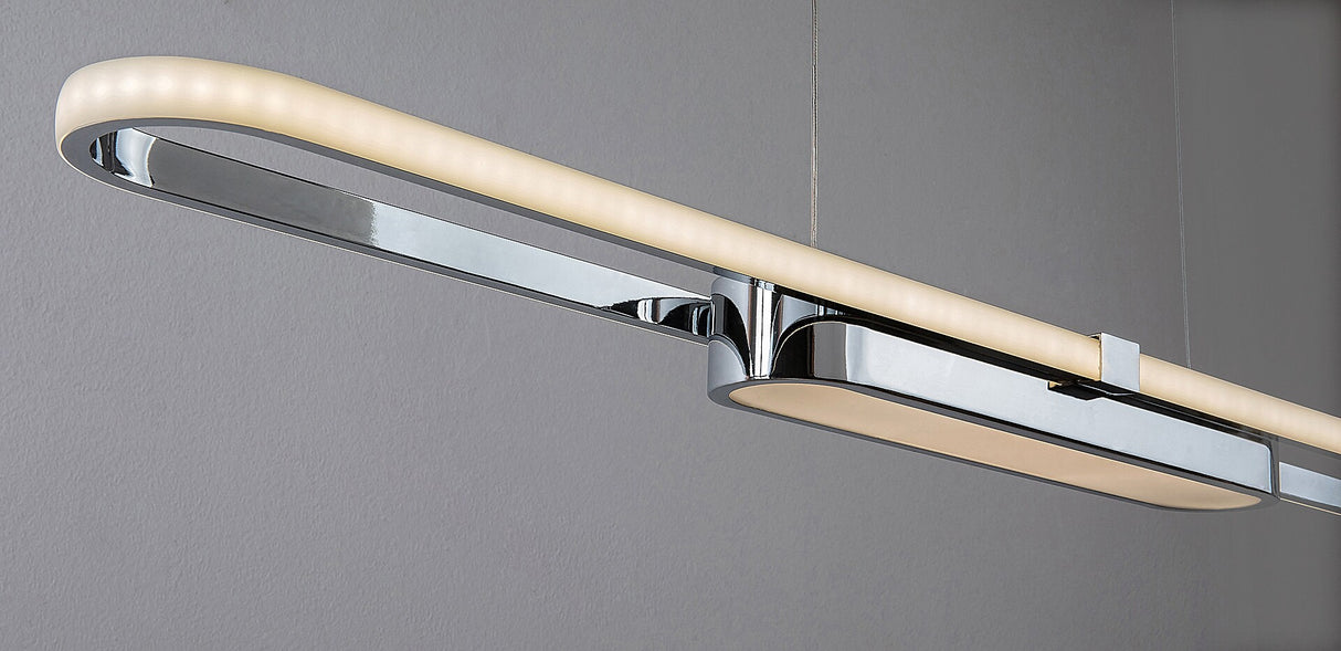 Lustra suspendata LED Contessa, metal cromat, 48W, 2900lm, 4000K, L.100cm, IP20, Rabalux, 72031