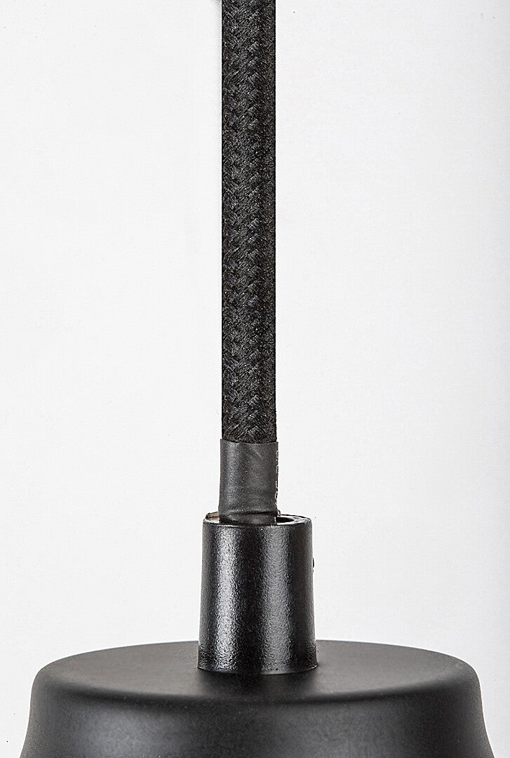 Lustra suspendata Svens, metal, negru/portocaliu, 1xE27, D.39cm, IP20, Rabalux, 72034