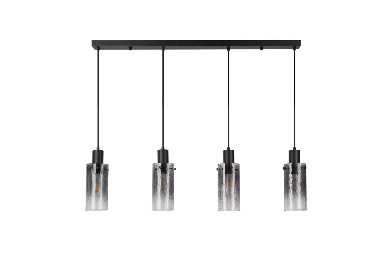 Lustra suspendata Fumea, negru, 4xE27, IP20, Rabalux, 72039