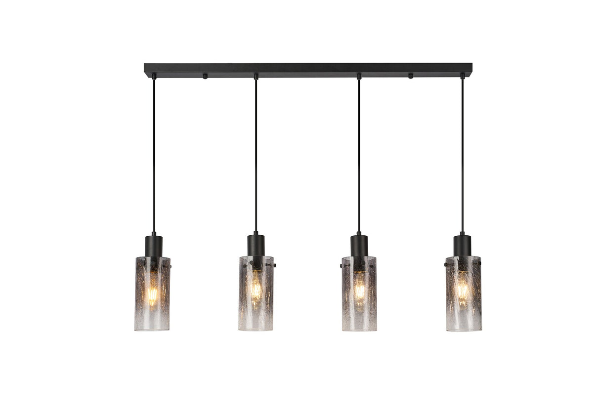 Lustra suspendata Fumea, negru, 4xE27, IP20, Rabalux, 72039