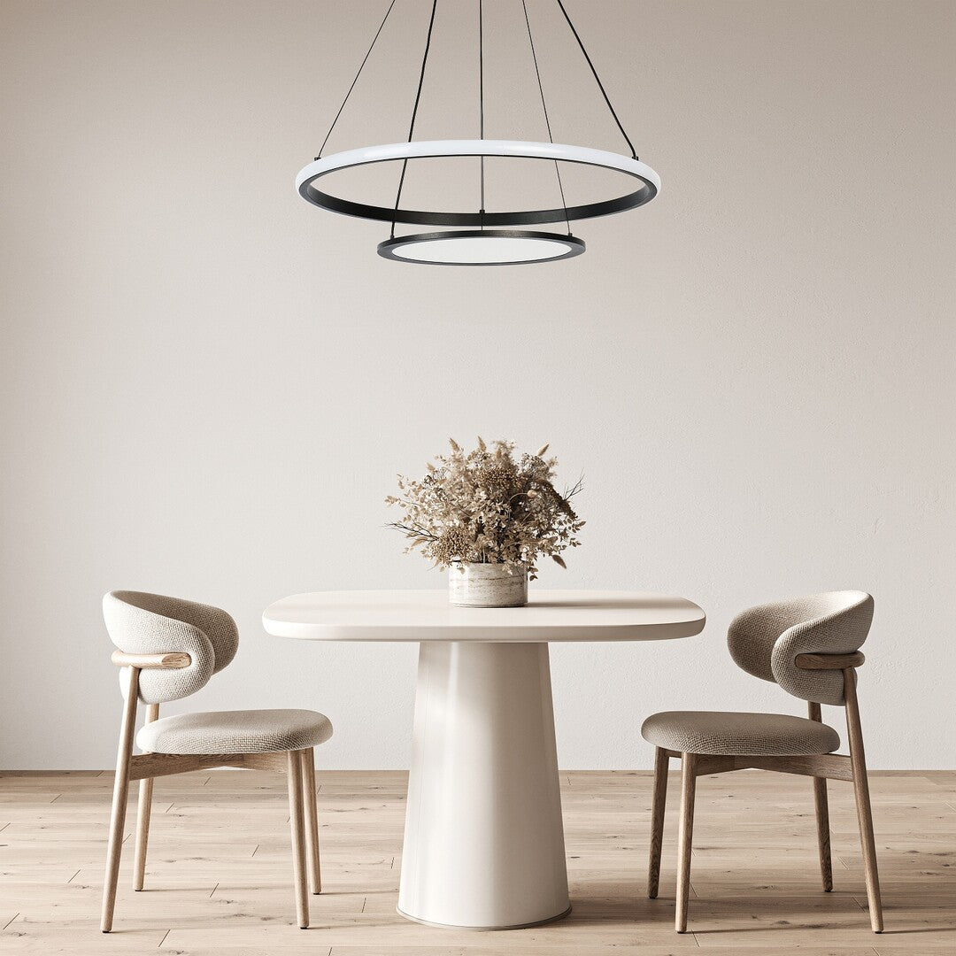 Lustra suspendata LED Jasero, negru, 42W, 2260lm, 3000-6500K, IP20, Rabalux, 72040