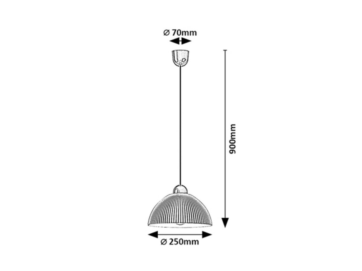 Lustră suspendată Avenora, negru – dimensiunile corpului de iluminat, Rabalux 72042
