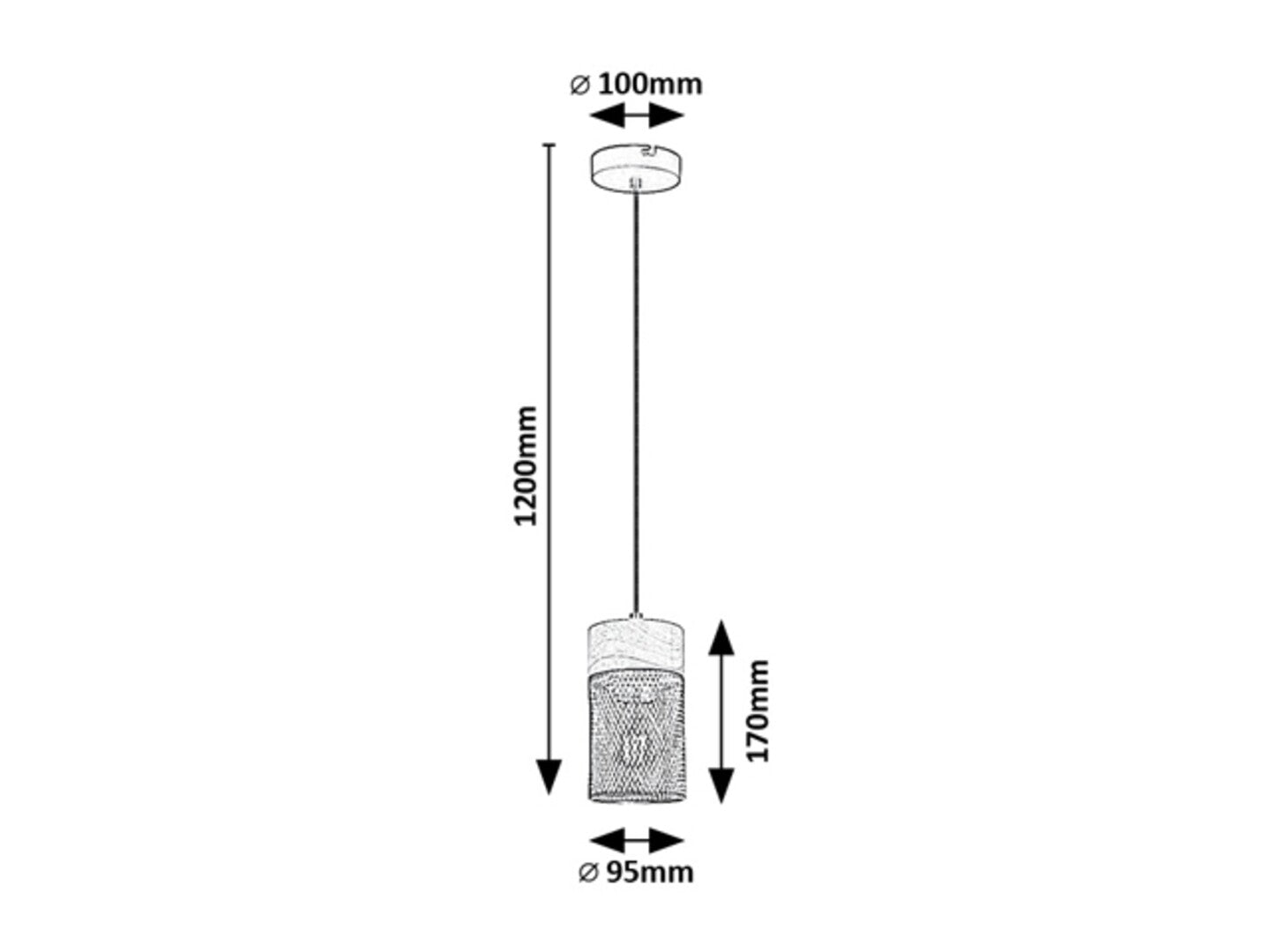 Lustra suspendata Callum, fag, 1xE27, IP20, Rabalux, 72041