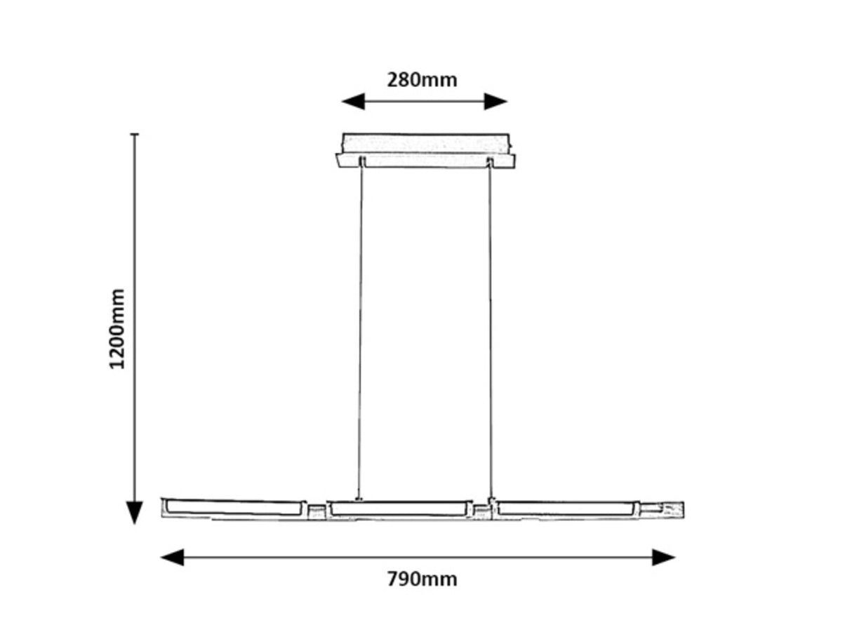 Lustra suspendata LED Remiel, 30W, 1570lm, 3000K, IP20, Rabalux, 72045