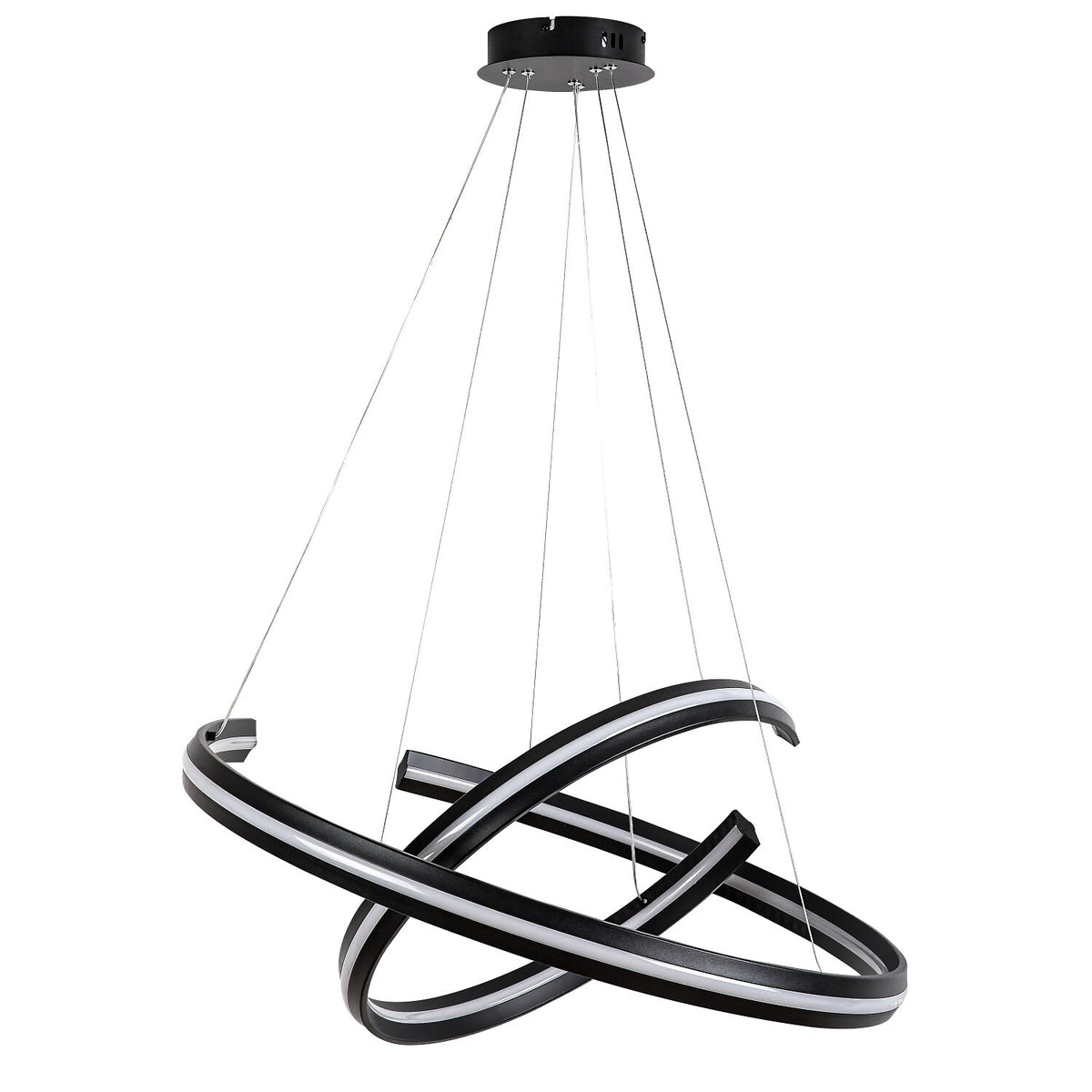 Lustră LED suspendată Zadie, negru – vedere a produsului 1, Rabalux 72052