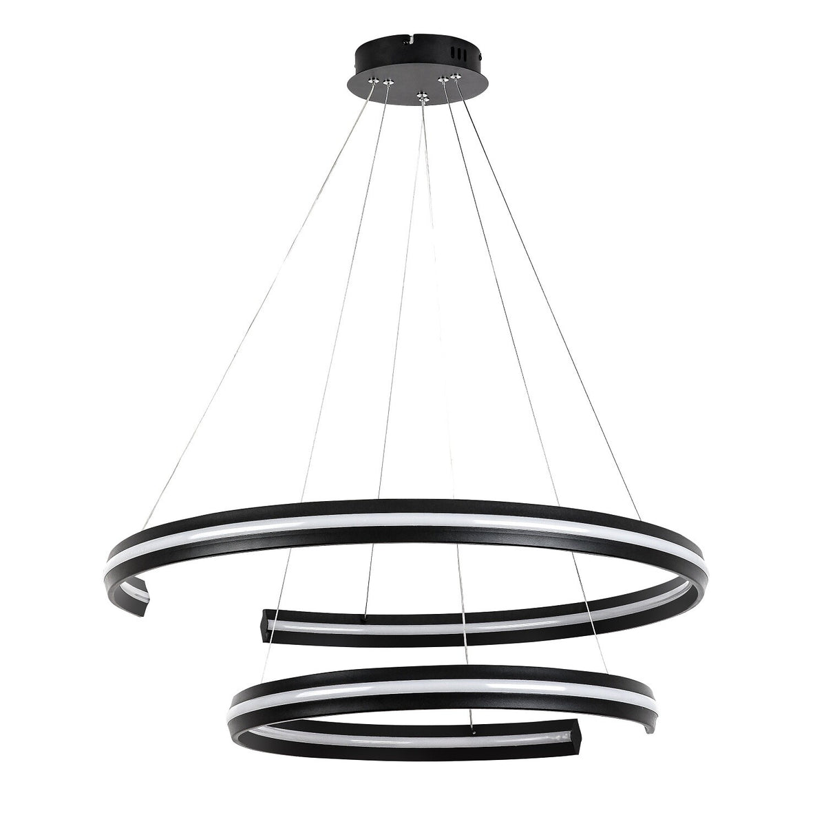 Lustră LED suspendată Zadie, negru – vedere a produsului 4, Rabalux 72052