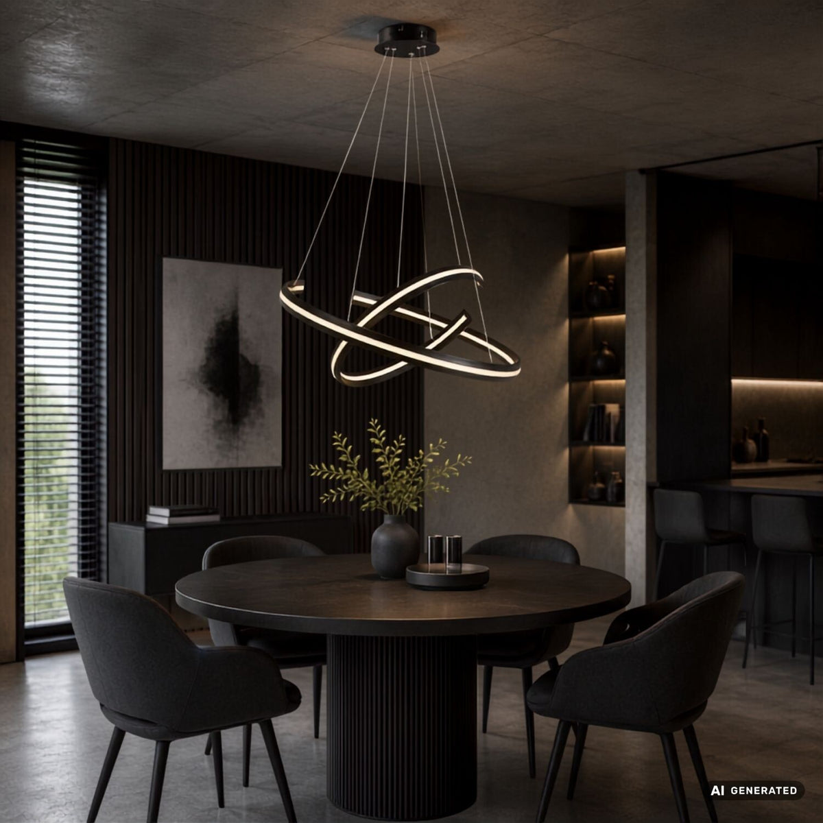 Lustră LED suspendată Zadie, negru – imagine ambientală 4, Rabalux 72052