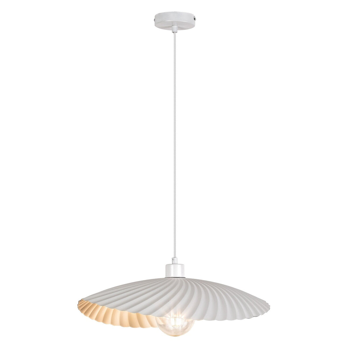 Lustră suspendată Bridget, alb, 1xE27, Ø 47 cm – Rabalux 72055