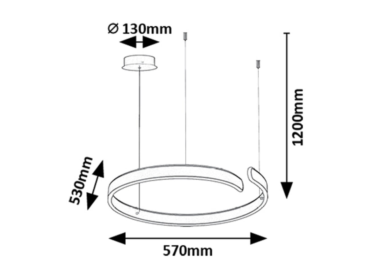 Lustra suspendata LED Silnora, negru, 35W, 2200lm, 3000K/4000K/6500K, IP20, Rabalux, 72114