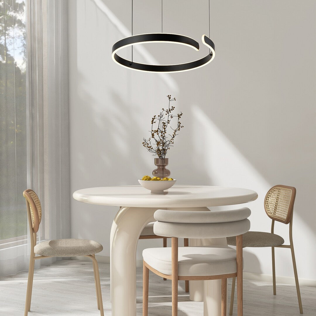 Lustra suspendata LED Silnora, negru, 35W, 2200lm, 3000K/4000K/6500K, IP20, Rabalux, 72114