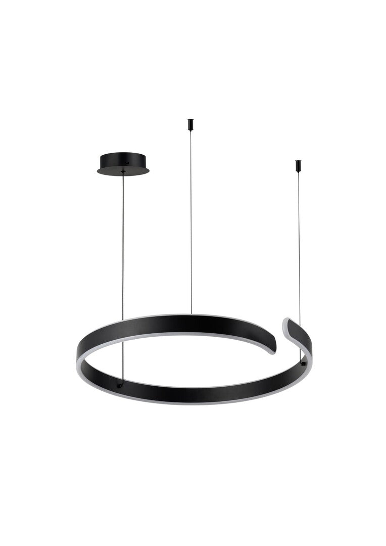 Lustra suspendata LED Silnora, negru, 45W, 3000lm, 3000K/4000K/6500K, IP20, Rabalux, 72115