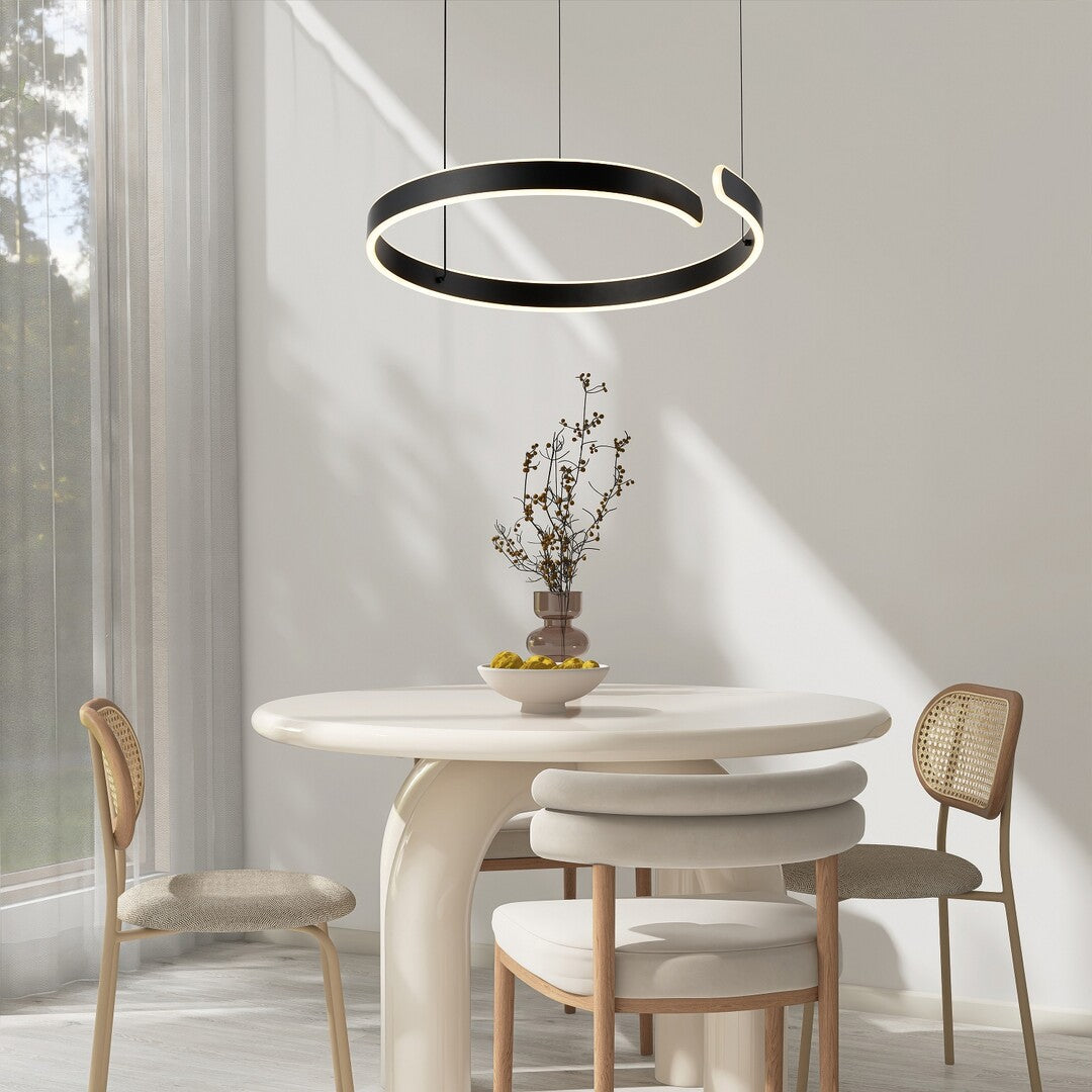 Lustra suspendata LED Silnora, negru, 45W, 3000lm, 3000K/4000K/6500K, IP20, Rabalux, 72115