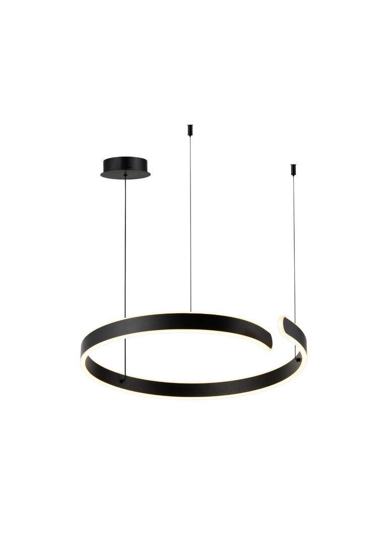 Lustra suspendata LED Silnora, negru, 45W, 3000lm, 3000K/4000K/6500K, IP20, Rabalux, 72115