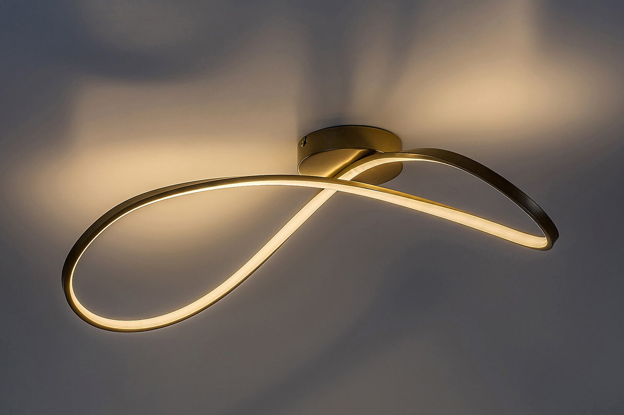 Plafoniera LED Castiel, auriu, 30W, 1900lm, 3000K, IP20, Rabalux, 72116