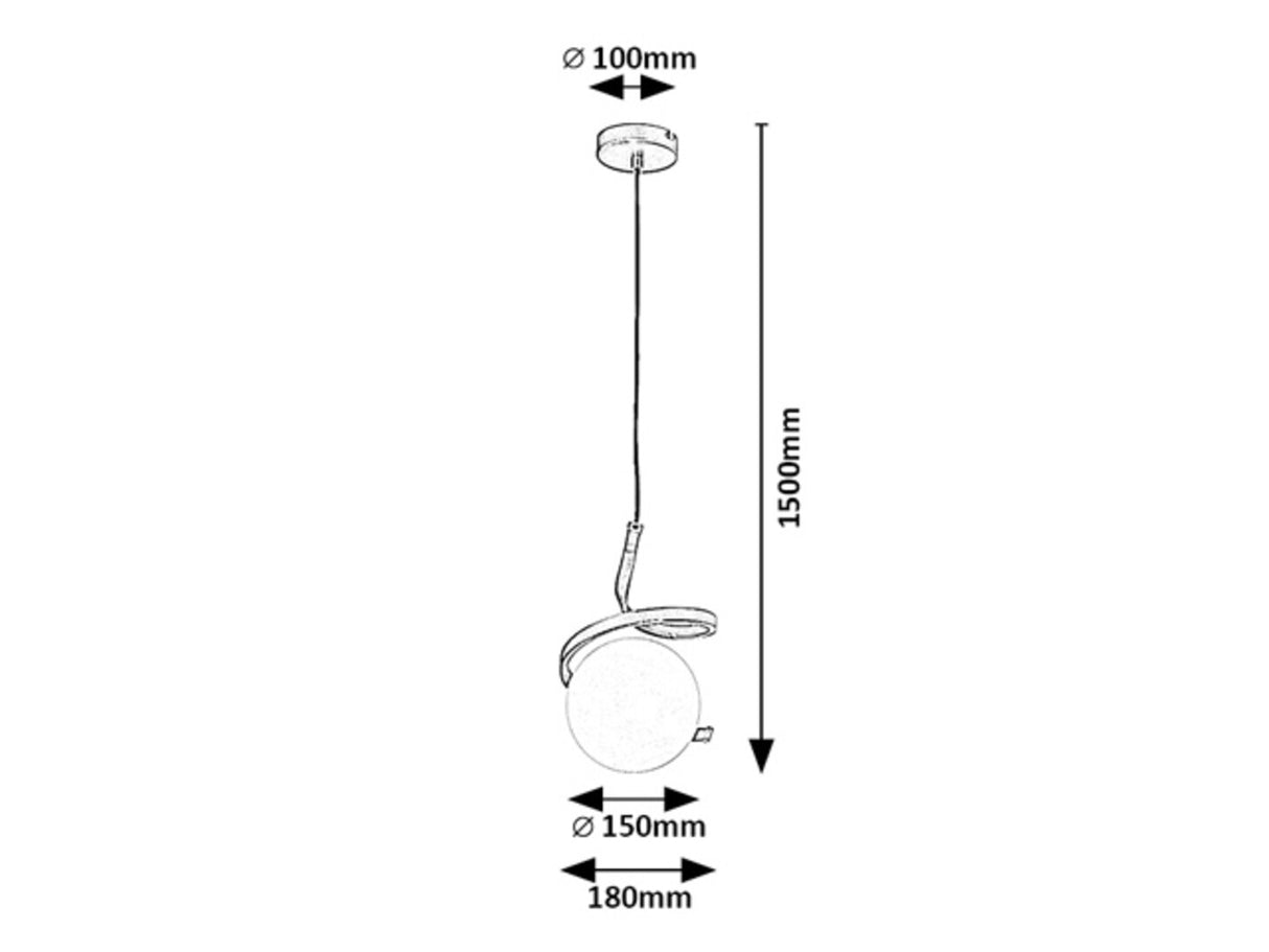 Lustra suspendata Sarabi, auriu, 1xE27, IP20, Rabalux, 72126