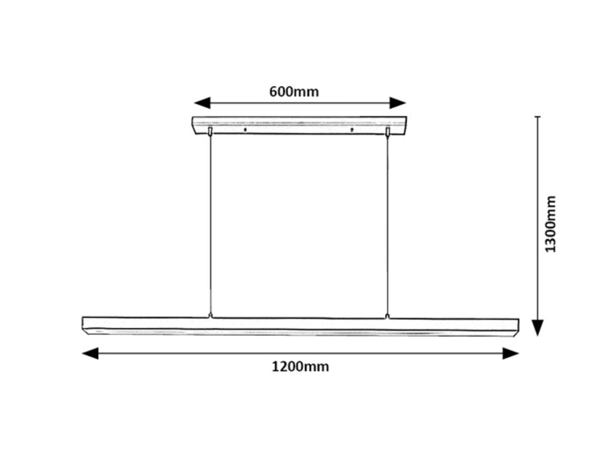 Lustra suspendata LED Tariq, negru mat, 30W, 1650lm, 4000K, L.120cm, IP20, Rabalux, 72128