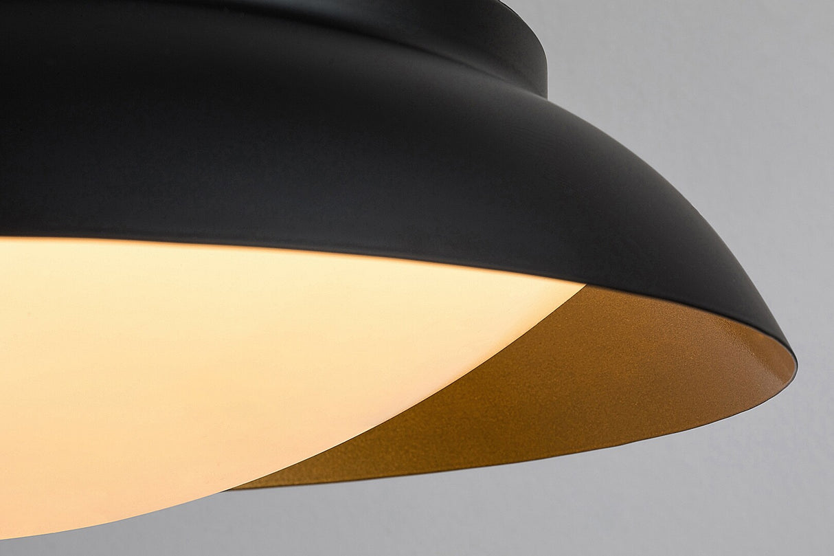 Lustra suspendata LED Hafsa, negru/auriu, 24W, 1250lm, 3000K, D.40cm, IP20, Rabalux, 72134