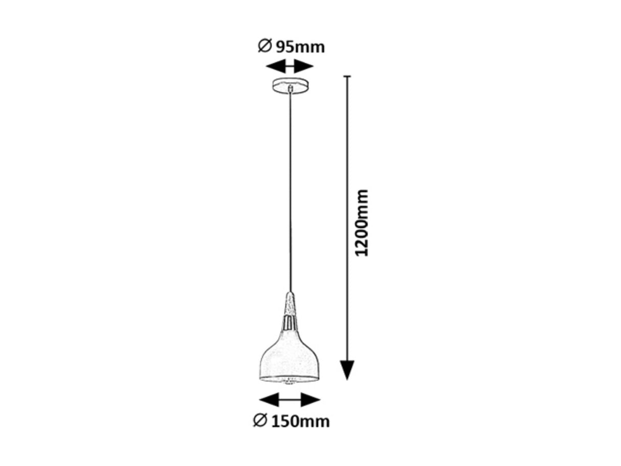 Lustra suspendata Drusilla, gri, 1xE27, IP20, Rabalux, 72135