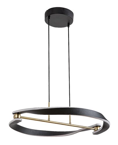 Lustra suspendata LED Adalind, negru/auriu, 40W, 2200lm, 3000K, H.150cm, IP20, Rabalux, 72149